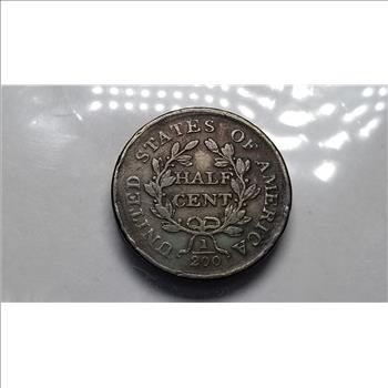 1804 Draped Bust Half Cent High Grade Rare 