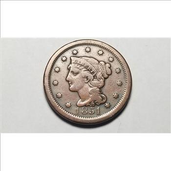 1851 Large Cent High Grade 