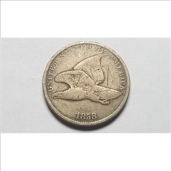 1858 Flying Eagle Cent Penny 