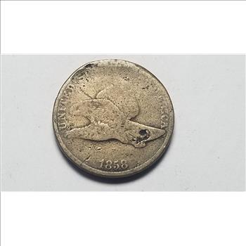 1858 Flying Eagle Cent Penny 