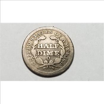 1854 O Seated Liberty Half Dime High Grade 