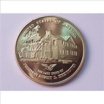 1990 Eisenhower Commemorative Coin Gold Plated 