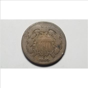 1864 2c Two Cent Piece 