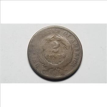 1864 2c Two Cent Piece 