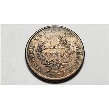 1806 Draped Bust Half Cent High Grade 