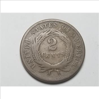 1865 2c Two Cent Piece 