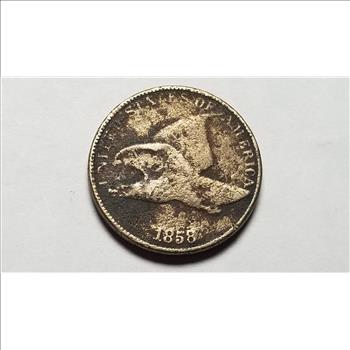 1858 Flying Eagle Cent Penny 