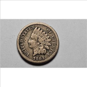 1863 Indian Head Cent Penny 