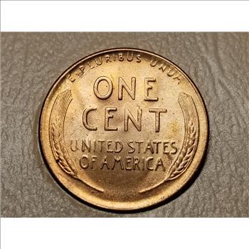 1948 D Lincoln Cent Wheat Penny From A BU Set