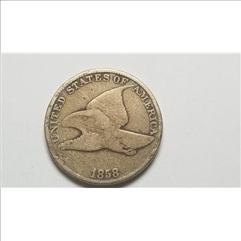 1858 Flying Eagle Cent Penny 