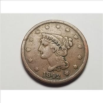 1842 Large Cent High Grade 