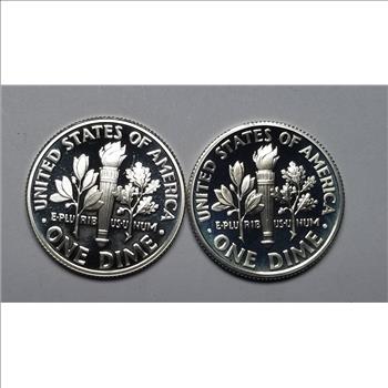 2 Silver Proof Dimes 
