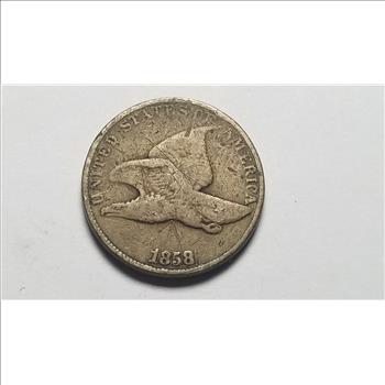 1858 Flying Eagle Cent Penny 