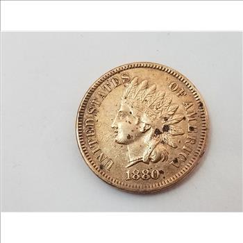 1880 Indian Head Cent Penny High Grade 
