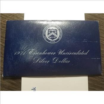 1971 S Silver Eisenhower Dollar Blue Envelope