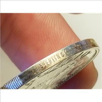 Vermont Sterling Silver Large State Medallion 