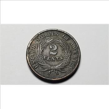 1864 2c Two Cent Piece High Grade 