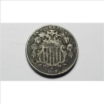 1869 Shield Nickel 