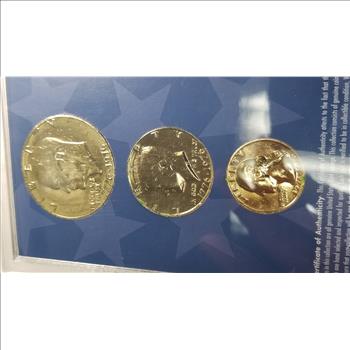 1976 Bicentennial 3 Coin Set Gold Plated 