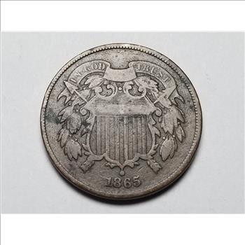1865 2c Two Cent Piece High Grade | Property Room