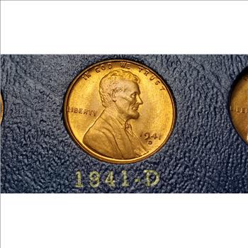 1941 D Lincoln Cent Wheat Penny BU From A Set 