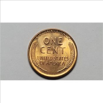 1945 Lincoln Cent Wheat Penny Gem Uncirculated Red