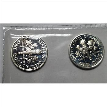 2 Silver Proof Dimes 