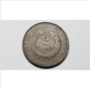 1867 2c Two Cent Piece High Grade 