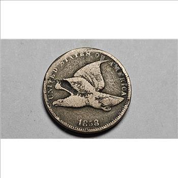 1858 Flying Eagle Cent Penny 