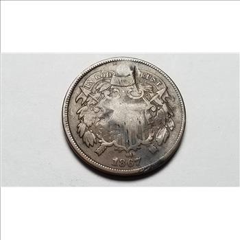 1867 2c Two Cent Piece