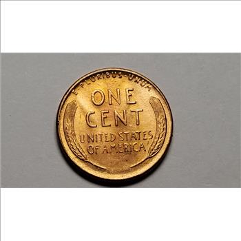 1948 D Lincoln Cent Wheat Penny Uncirculated Red 