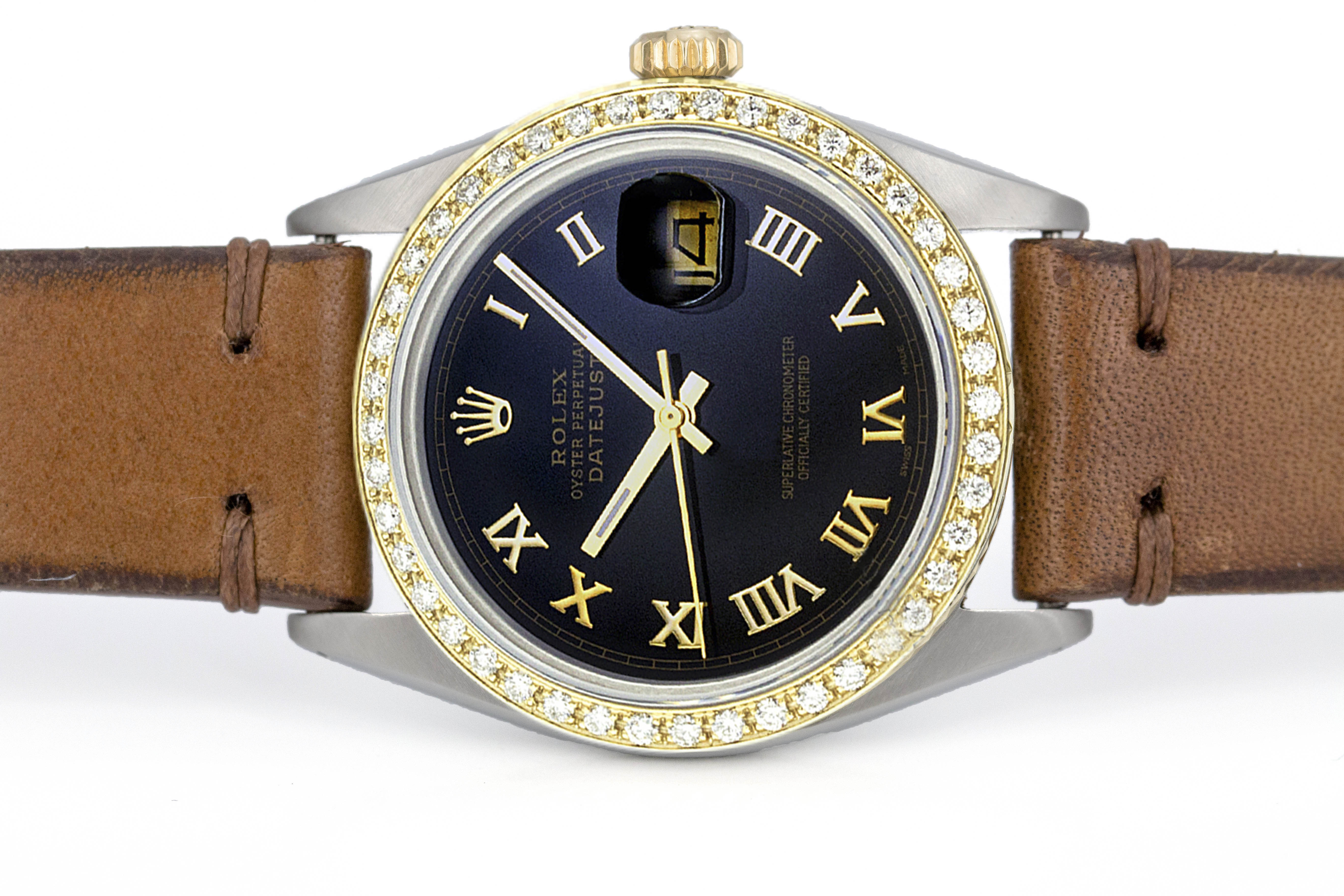 rolex datejust 36 two tone diamond bezel