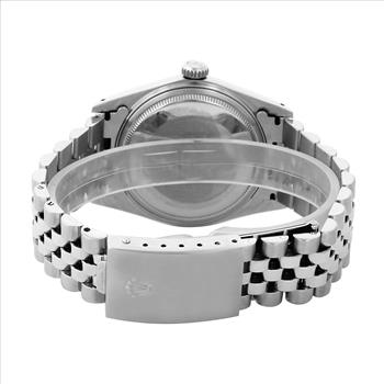 Rolex Unisex Datejust 16014 Pink Flower Diamond Dial Fluted Bezel 36mm Watch