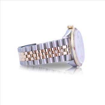 Rolex Mens Datejust 16013 Diamond Ruby Dial Diamond Ruby Bezel 36mm Watch