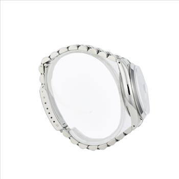 Rolex Mens Datejust Steel 36mm Ice Blue Diamond Dial Smooth Bezel Watch