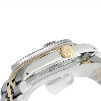 Rolex Mens Datejust 16013 Pink Salmon Diamond Dial Fluted Bezel 36mm Watch