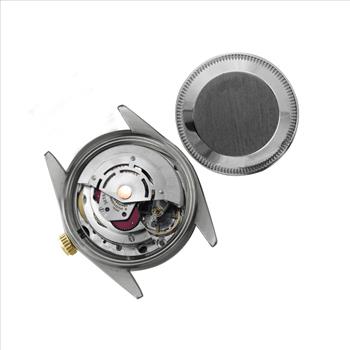 Rolex Mens Datejust 16013 Pink Salmon Diamond Dial Fluted Bezel 36mm Watch