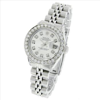 Rolex Lady Datejust Diamond Dial Diamond Bezel Diamond Lugs 26mm Watch