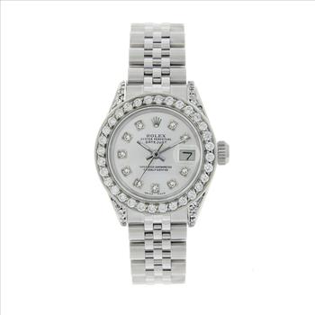 Rolex Lady Datejust Diamond Dial Diamond Bezel Diamond Lugs 26mm Watch