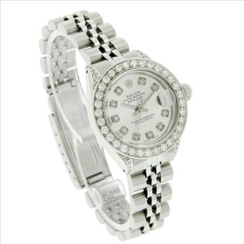 Rolex Lady Datejust Diamond Dial Diamond Bezel Diamond Lugs 26mm Watch