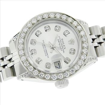 Rolex Lady Datejust Diamond Dial Diamond Bezel Diamond Lugs 26mm Watch
