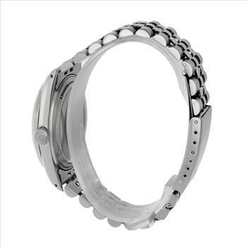 Authentic Rolex Mens Datejust 1601 Diamond Dial 18K White Gold Fluted Bezel 36mm Watch