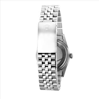 Authentic Rolex Mens Datejust 1601 Diamond Dial 18K White Gold Fluted Bezel 36mm Watch