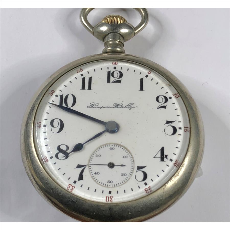 1908 Hampdon 17 Jewel Pocket Watch*Size 18*SN 2524527*Grade 64*Hairspring is GoodOverwound