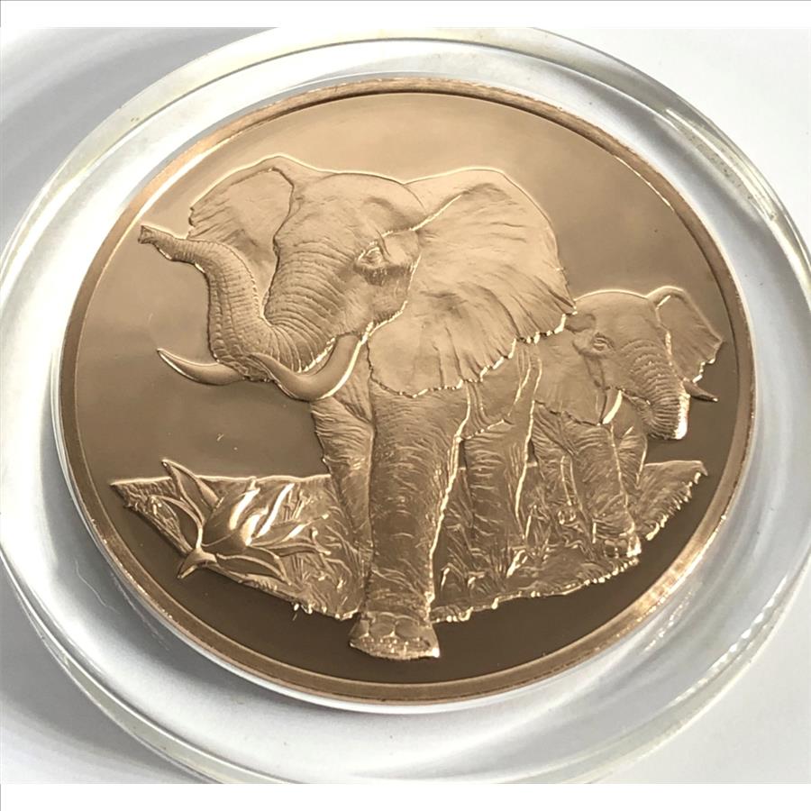 197172 East African Wild Life Society 2+ Troy oz Pure Bronze