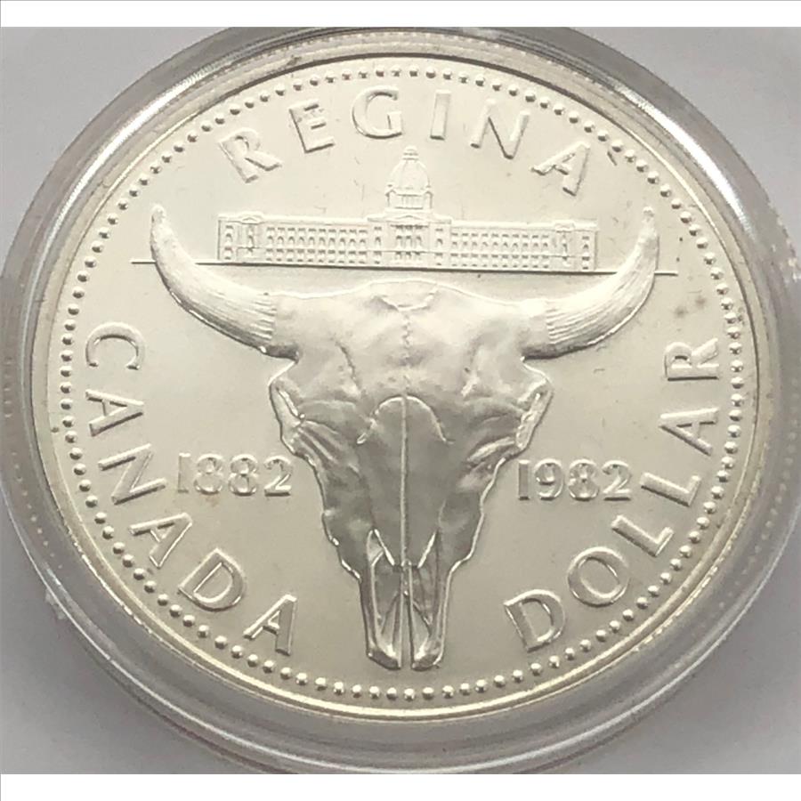 1982 Canada Proof Silver Dollar*Commemorating Regina's Centennial*Deep ...