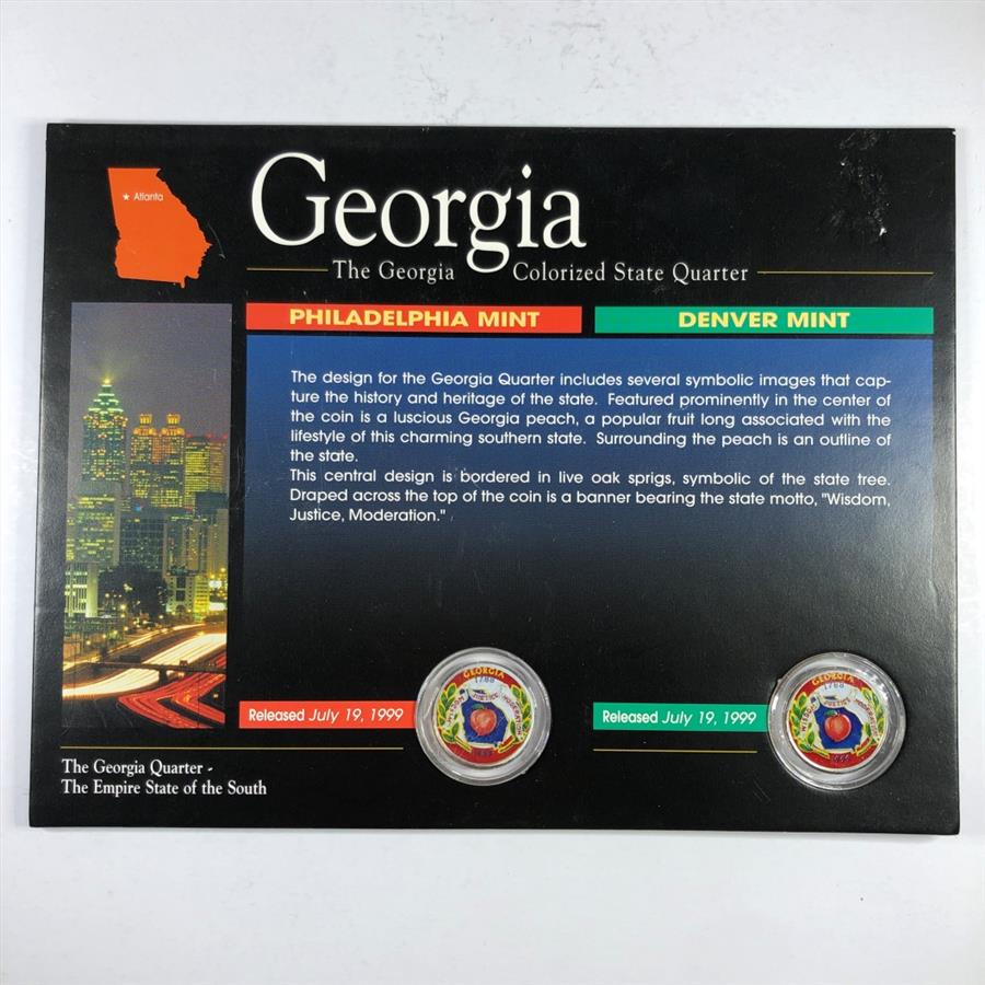 1999 Colorized Quarter P&D Mint Mark Sets in High Grade