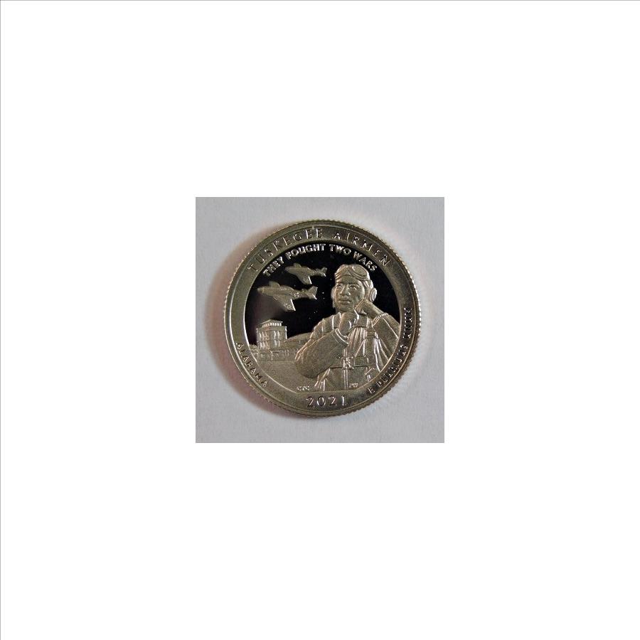 2020S Proof Silver Tuskegee Airmen, Alabama Commemorative Quarter*DCAM