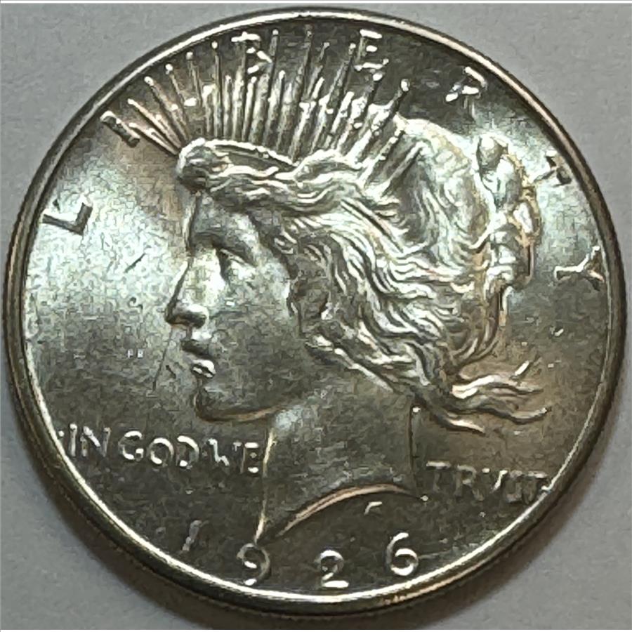HIGH GRADE 1926-S Peace Silver Dollar - San Francisco Minted w/Original ...