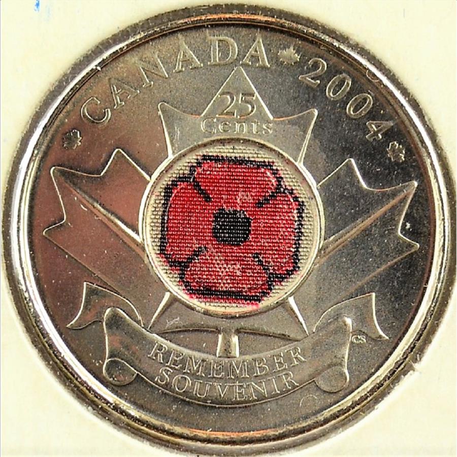 Canada 2004 25 Cents (Remembrance Day) KM-510 BU | Property Room